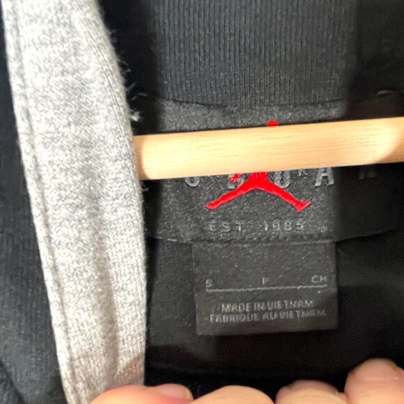 NIKE JORDAN Hoodie Mens SMALL Oversized Pullover Black Jumpman Basketball NEW - Picture 4 of 9